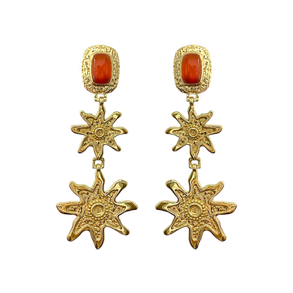 ALLEGRA EARRINGS - RED ONYX