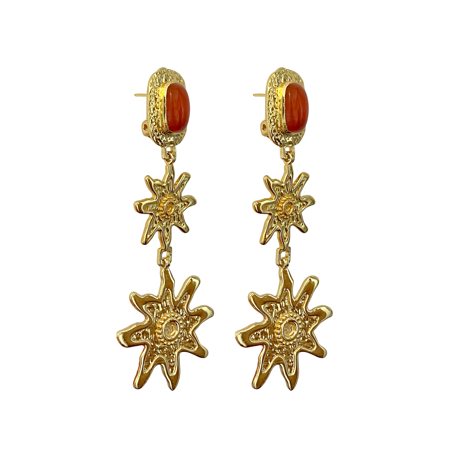 ALLEGRA EARRINGS - RED ONYX