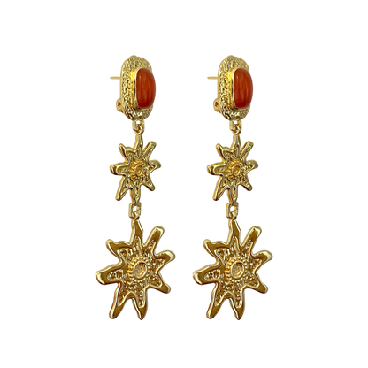 ALLEGRA EARRINGS - RED ONYX