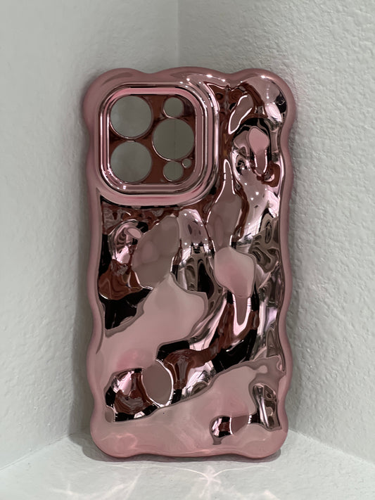 Bubble Chrome iPhone Case - PINK