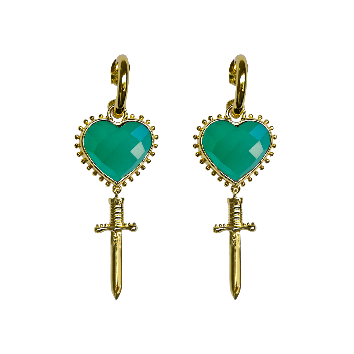 JULIET EARRINGS - GREEN ONYX