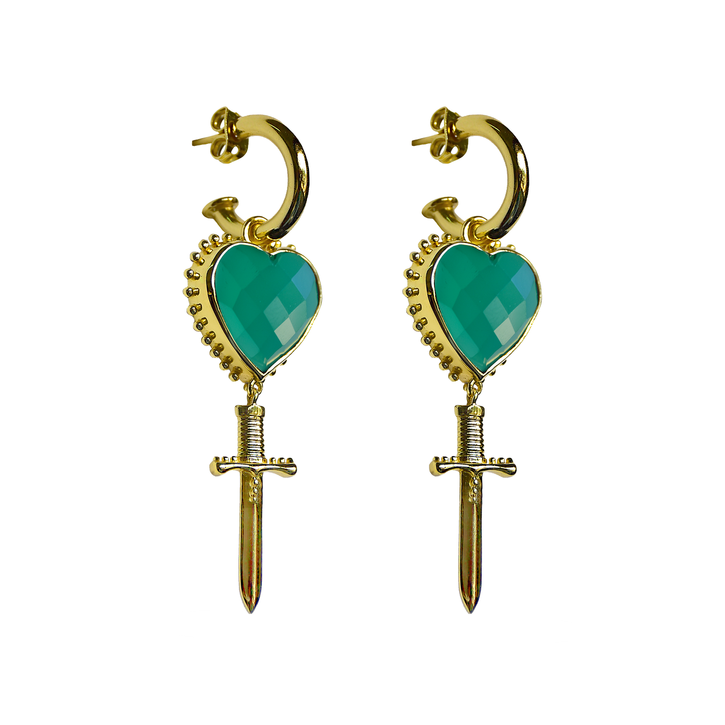 JULIET EARRINGS - GREEN ONYX