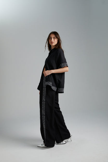 LINEN PANTS - BLACK