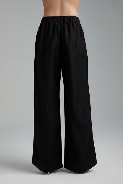 LINEN PANTS - BLACK