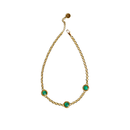 TIJANA NECKLACE - GREEN ONYX