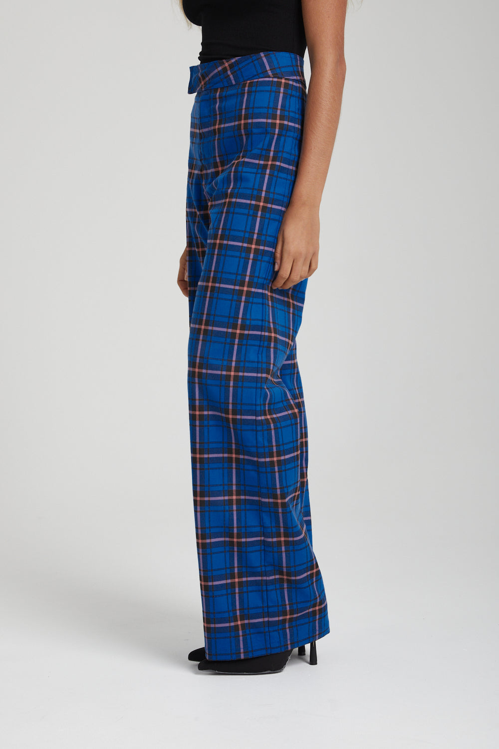 TIPPI HIGH WAISTED PANTS - ELECTRIC PLAID